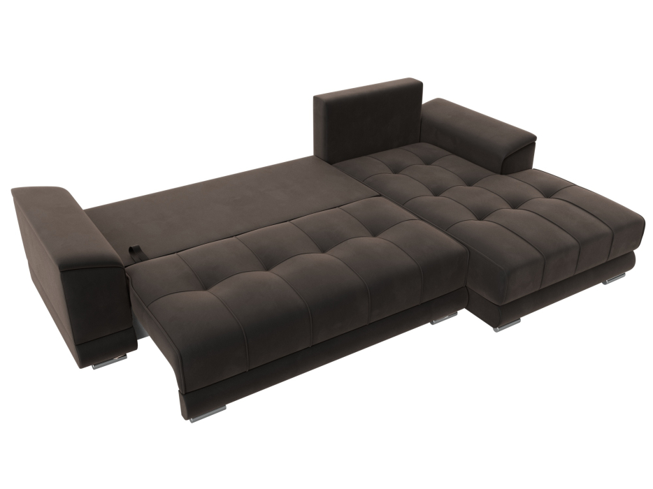 Диваны угловые в гостиную, Угловой диван НордСтар правый угол, велюр