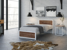 Кровати 90х190, Кровать Титан Лофт 90 без ящиков (белый)