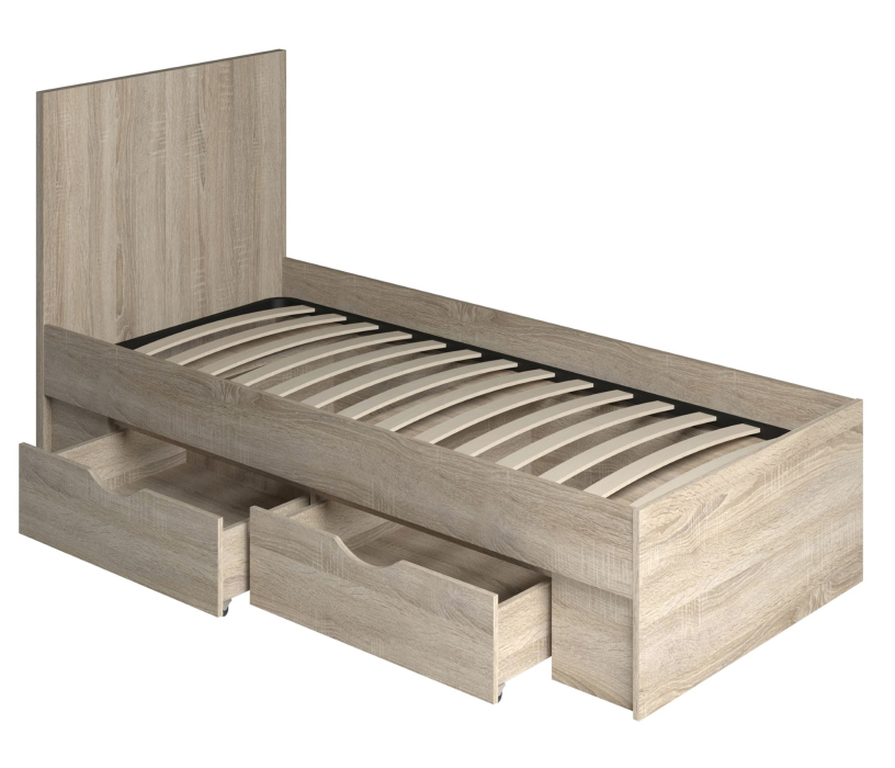 Кровати одноярусные, Кровать Фреш с ящиками КРФР 1-Я 900