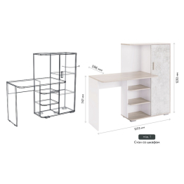 Стол со шкафом Паскаль мод. 1