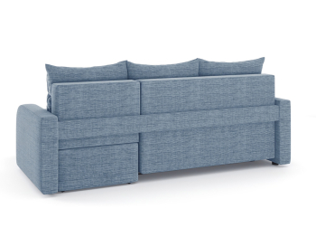 Диван-кровать угловой Мини Люкс трехсекционная еврокнижка, рогожка Люкс