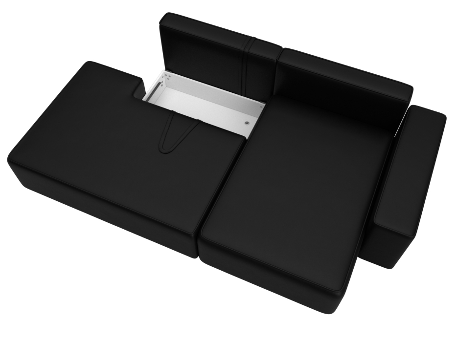 Диваны угловые в гостиную, Диван угловой Лига-079 угол правый, экокожа GRIFON