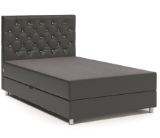 Мягкая кровать, Кровать тахта Шармэль Люкс 90 с подъемным механизмом, рогожка / экокожа