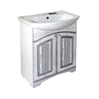 Тумбы без раковины, Тумба д/ванной КРИТ-65 патина серебро под умывальник Элеганс-65 (ПВХ)