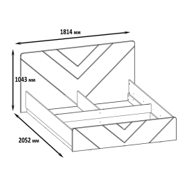 Кровать 1600 с подъёмным ортопедическим основанием Амели 11.31