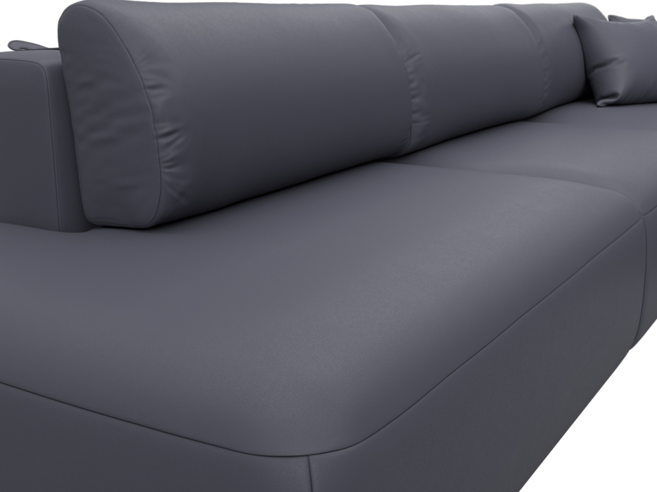 Диваны угловые в гостиную, Диван угловой Лига-036 НПБ Модерн Лонг правый угол, экокожа GRIFON 