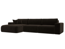 Диваны угловые в гостиную, Диван угловой Лига-036 Классик Лонг левый угол, микровельвет