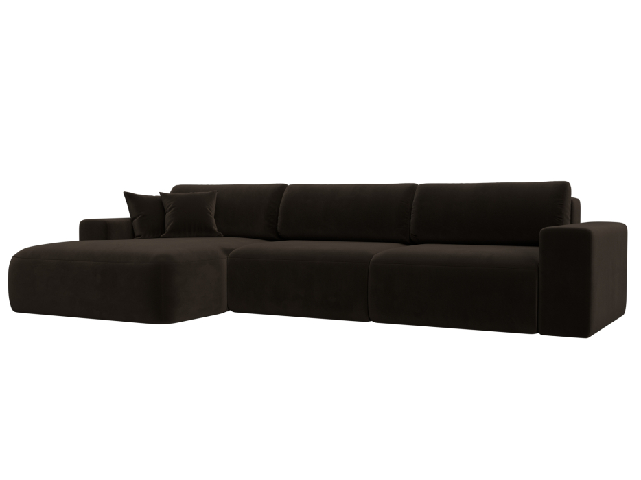 Диваны угловые в гостиную, Диван угловой Лига-036 Классик Лонг левый угол, микровельвет