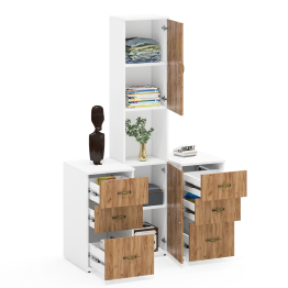 Набор модульной мебели Лидер-8 из пенала и двух тумб МД 3.16 и МД 3.16.