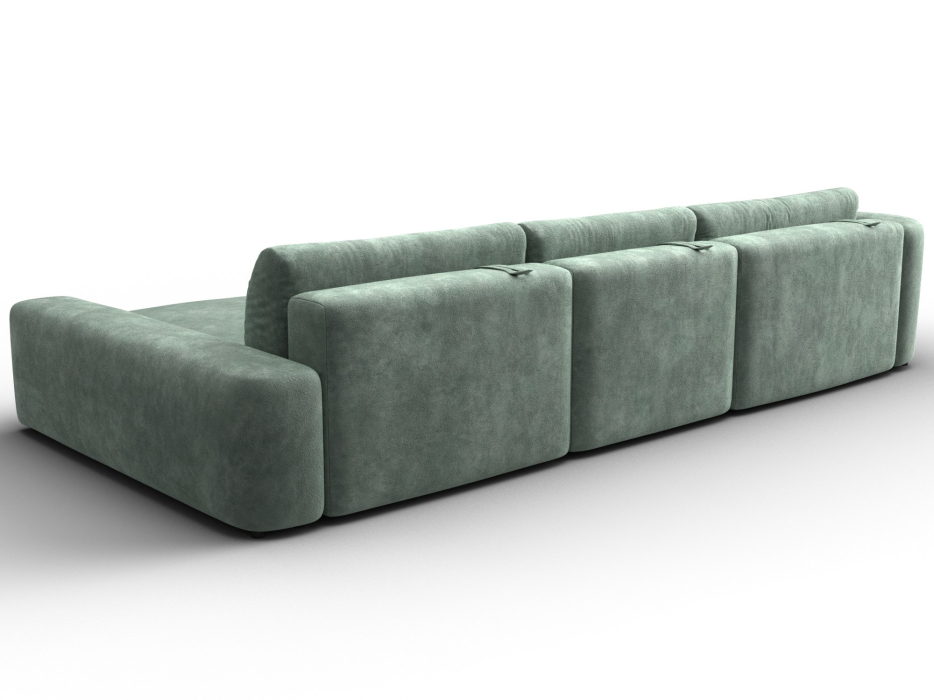 Диваны угловые в гостиную, Диван угловой Лига-066 НПБ Лонг угол правый, велюр BRUT