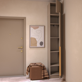 Прихожая Голд Бостон пенал  с антресолью