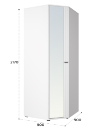 Шкаф угловой Эмилия ЭЛ-17К с зеркалом