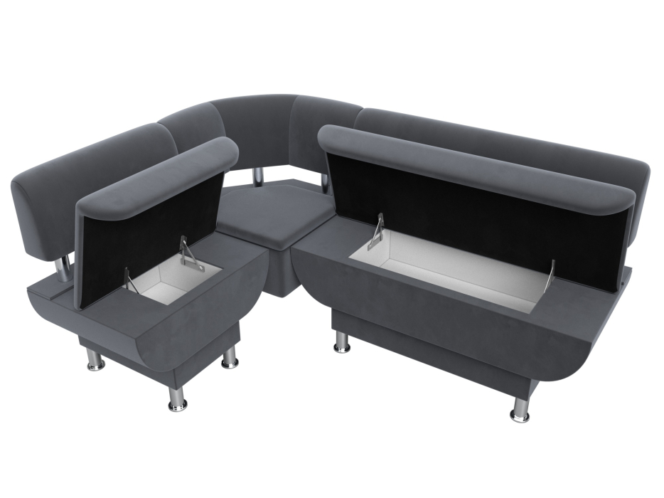 Кухонные уголки, Кухонный угловой диван Альфа левый угол, велюр