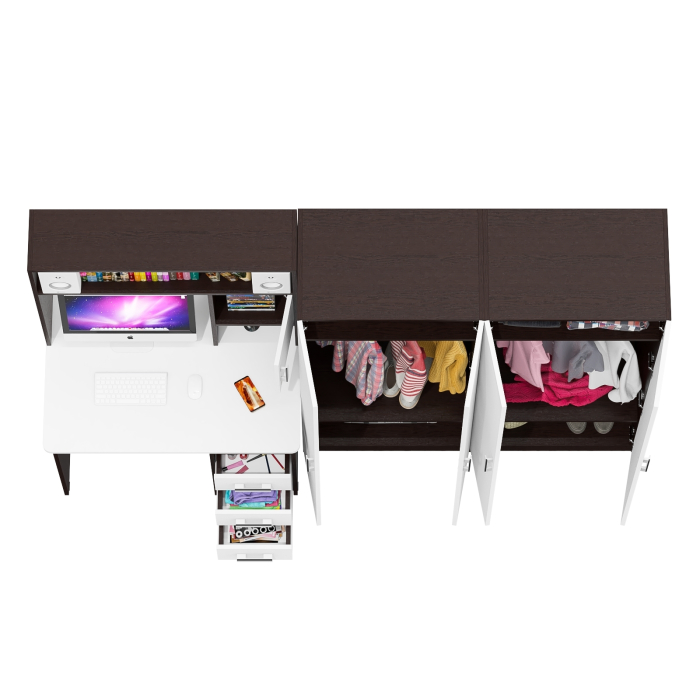 Домашние кабинеты, Стол для компьютера и два шкафа СК-9