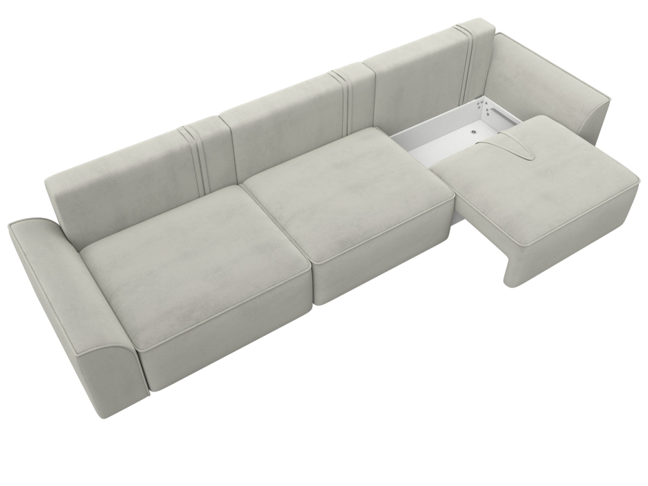 Диваны еврокнижки, Диван прямой Лига-048 НПБ Лонг, велюр TOWER