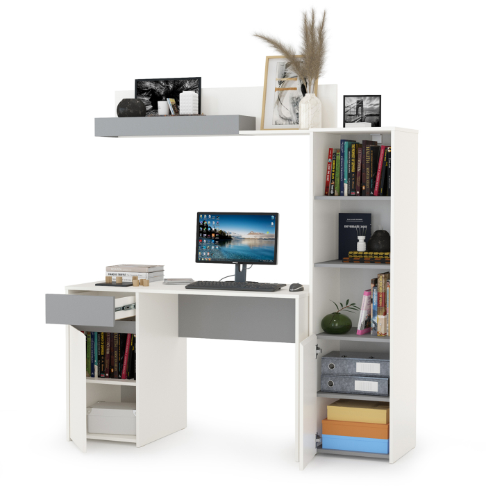 Компьютерные столы, Стол Торонто с полкой и стеллажом