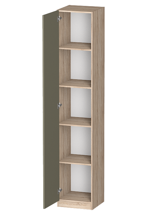 Шкафы одностворчатые, Распашной шкаф Лайф с полками 40*40*215 Дуб сонома