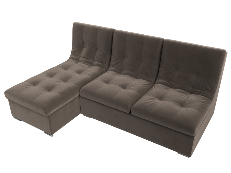 Диваны угловые в гостиную, Угловой диван Релакс угол правый, велюр