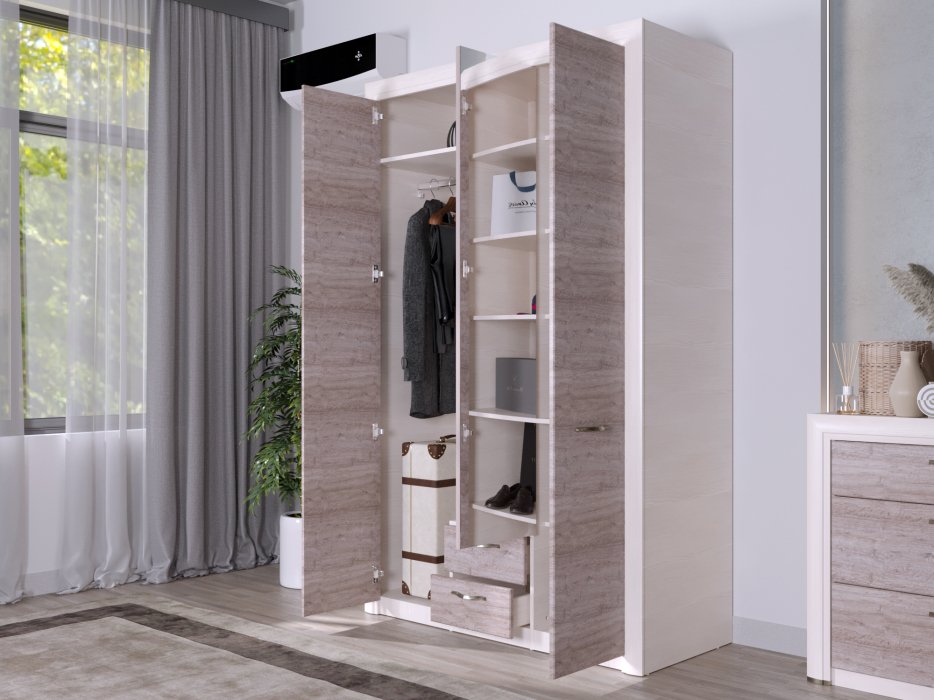 Для одежды, Шкаф 3D2S Z, OLIVIA