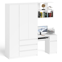 Шкаф-комод Мори МШ1200.1 со столом Мори МС-1 правый и полкой Мори 900