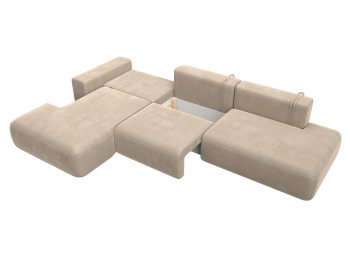 Диван угловой Лига-036 Модерн Лонг левый угол, велюр