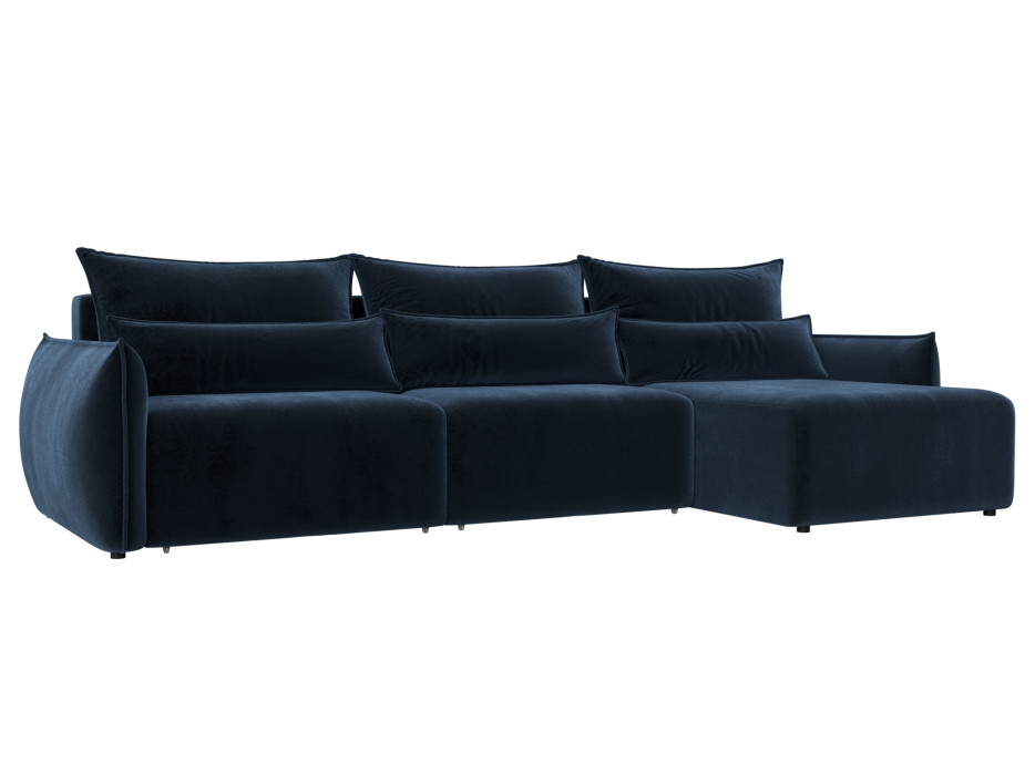 Диваны угловые в гостиную, Диван угловой Лига-051 НПБ Лонг угол универсальный, велюр TOWER