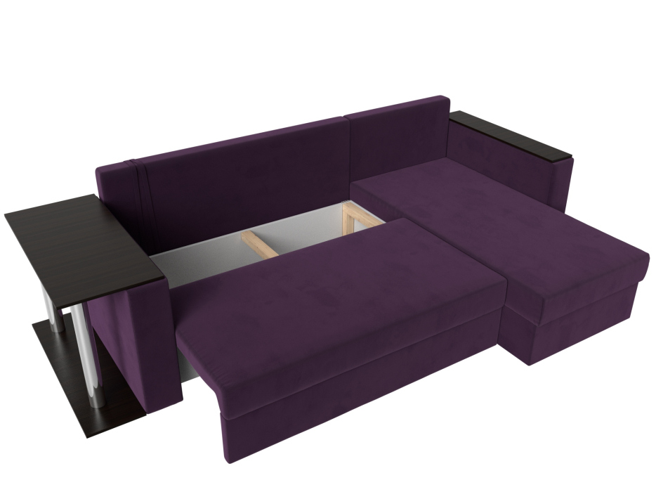 Диваны угловые в гостиную, Угловой диван Атланта правый угол, велюр