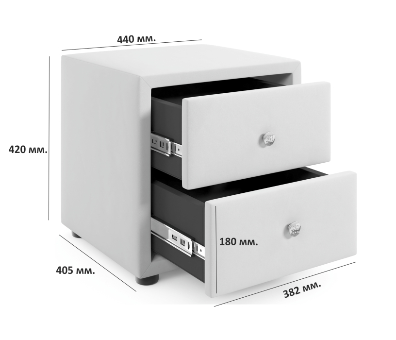 Прикроватные тумбы, Мягкая прикроватная тумба Cubo
