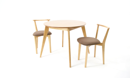 Стол Сканди К 100 натур со стульями Франк натур велюр коричневый