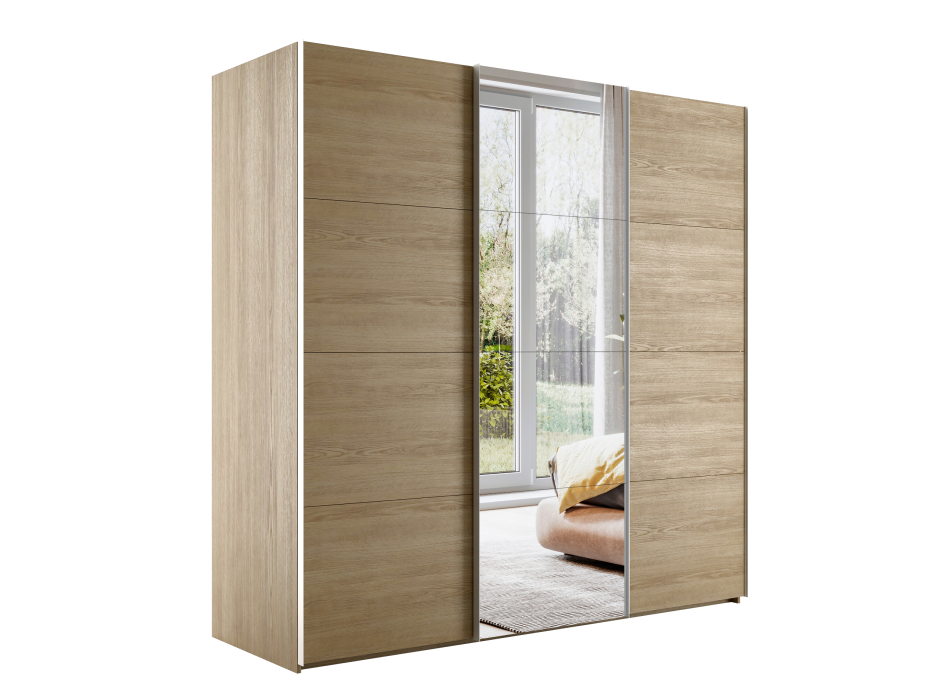 Шкафы-купе 3-х дверные, Шкаф-купе Эста ДСП+Зеркало+ДСП 300х66х240