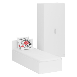 Кровать односпальная 800 со шкафом для одежды 2-х створчатым Стандарт