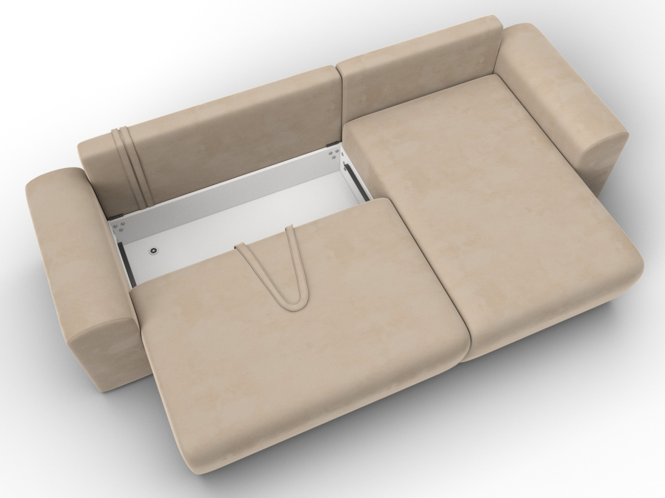 Диваны угловые в гостиную, Диван угловой Лига-099 угол универсальный, велюр SEVEN