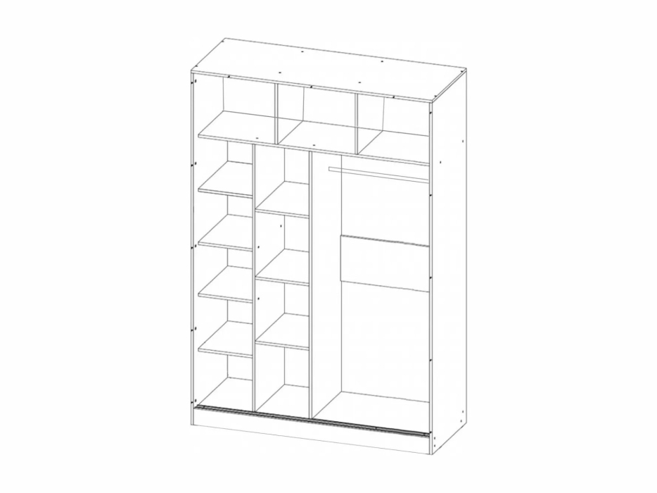 Шкафы-купе 2-х дверные, Шкаф-купе Соренто 1500