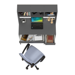 Стол компьютерный Mobi Комфорт 12.77F с серым креслом 103