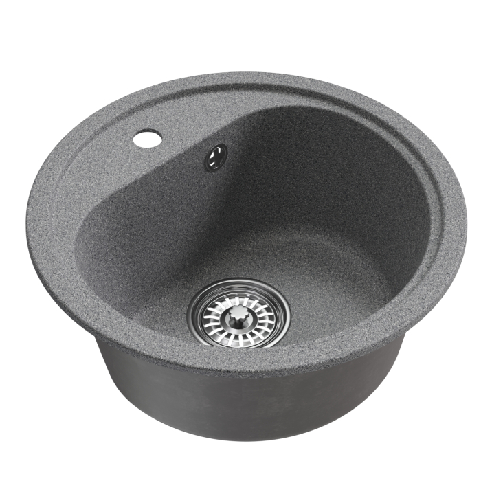Кухонные мойки, Мойкa ML-GM10 круглая, 440мм (глуб. чаши 180) NEW*