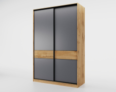 Шкафы-купе 2-х дверные, Шкаф-купе SLIM,125*60, Дуб вотан