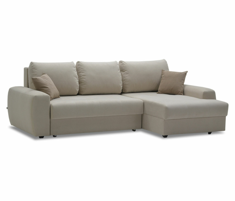 Диваны угловые, Угловой диван Коста, еврокнижка, велюр,  правый угол