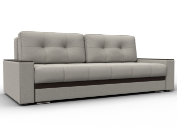 Диван прямой с декором Лига-096 НПБ, рогожка Амур / экокожа