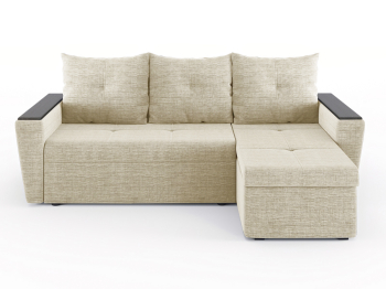 Диван-кровать угловой Дубай Майами еврокнижка трехсекционная, рогожка Люкс