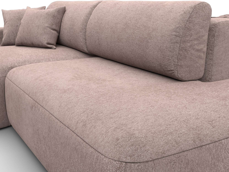 Диваны угловые в гостиную, Диван угловой Лига-036 НПБ Модерн левый угол, велюр TOWER