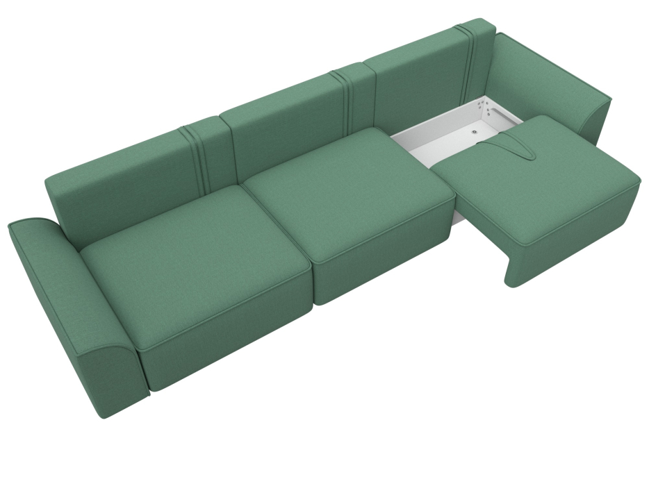 Диваны еврокнижки, Диван прямой Лига-048 НПБ Лонг, рогожка Амур