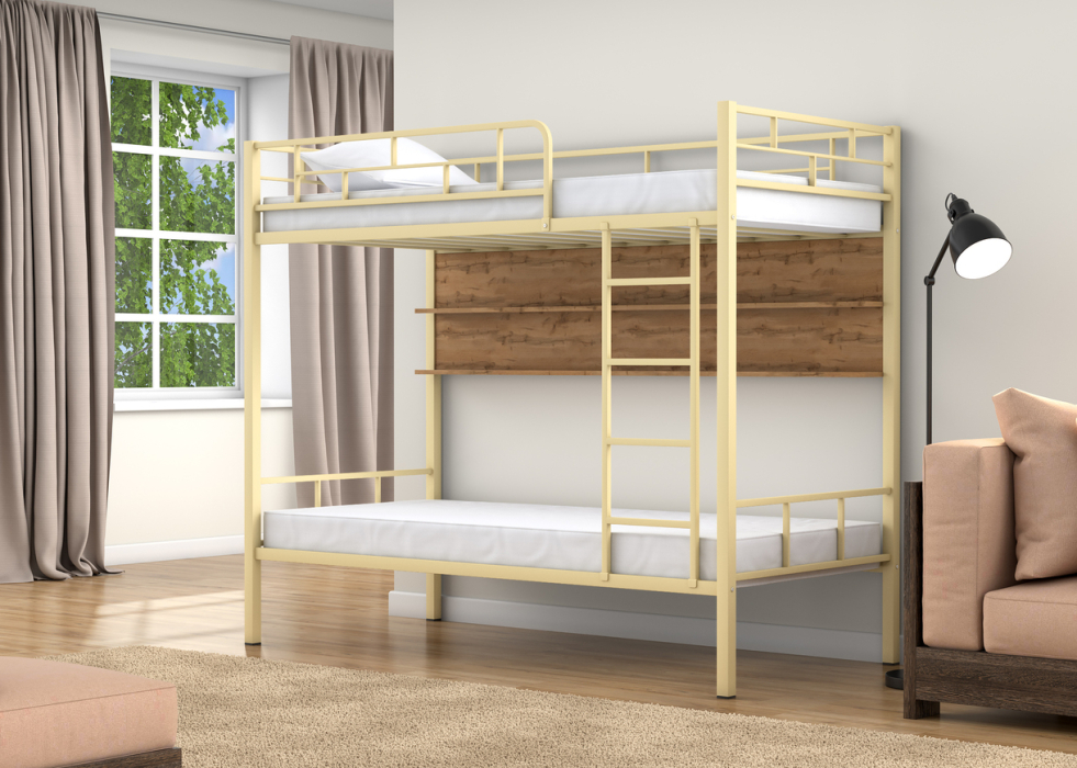 Для подростков, Двухъярусная кровать Валенсия полка дуб ватан