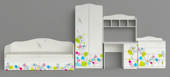 Комод для детской Цветы