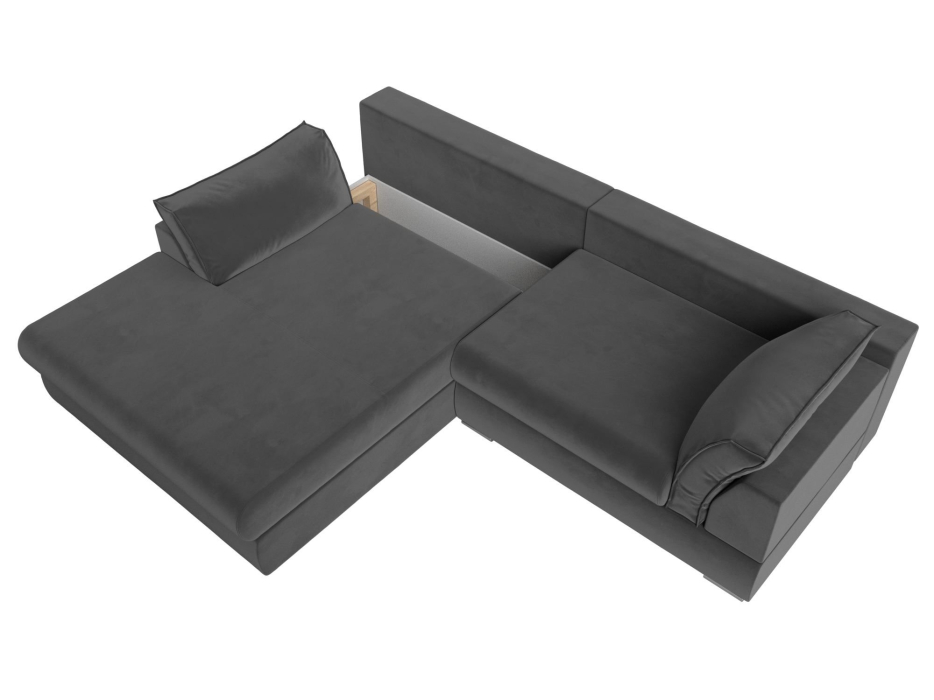 Диваны угловые в гостиную, Угловой диван Пекин угол левый, велюр