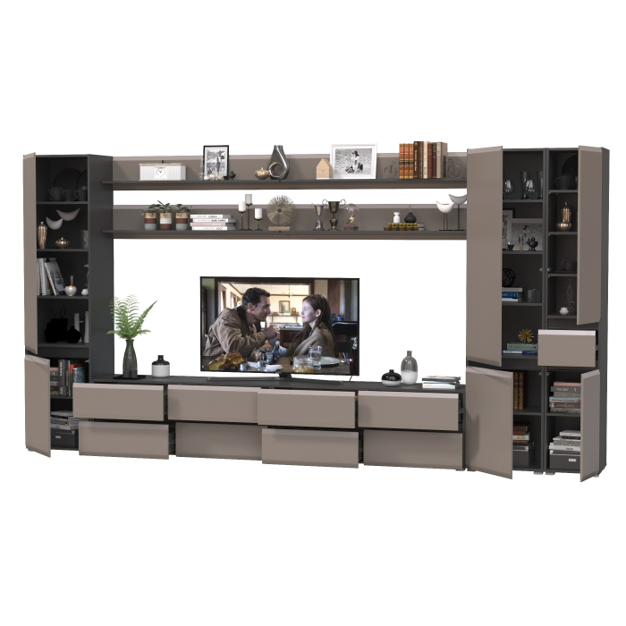 Стенки для гостиной, Стенка для гостиной модульная Сидней комплектация № 117