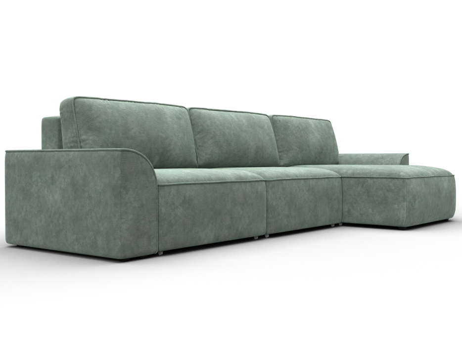 Диваны угловые в гостиную, Диван угловой Лига-048 НПБ лонг, велюр BRUT