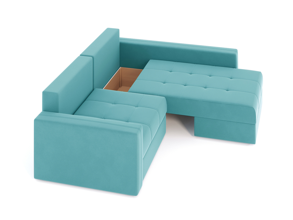 Диваны угловые в гостиную, Диван-кровать угловой Брест 2 секции еврокнижка, велюр