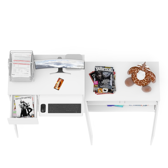 Прямые компьютерные столы, Компьютерный стол ящик и дверка Мори МС-1 левый с широкой тумбой 900