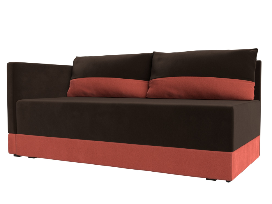 Кушетка диван, Кушетка Никас левая, микровельвет