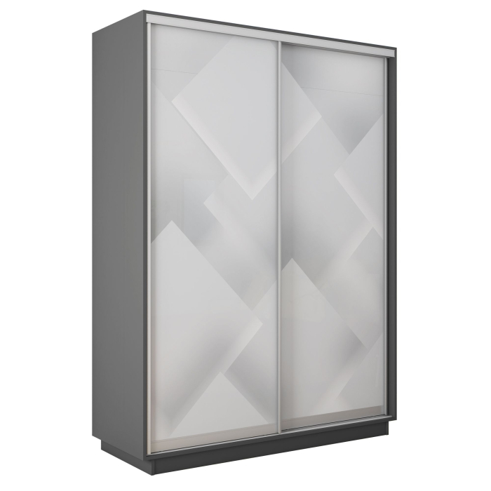 Шкафы-купе 2-х дверные, Шкаф-купе Экспресс 2-х дверный Фотопечать Квадрат Стекла 120х60х220